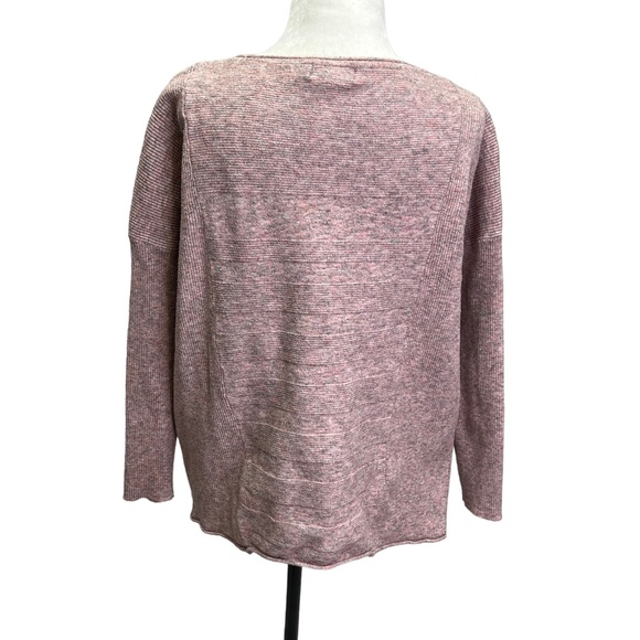 Joseph A Pink Ribbed Knit Pullover Boxy Fit Sweater Size M - Picture 4 of 11
